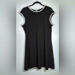 Annalee + Hope Black Dress with White Accents. Has Stretch. Size XL